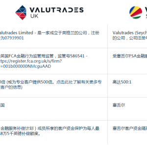 Valutrades两种账户类型比较（英国账户与塞舌尔账户）