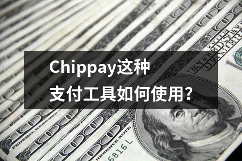 Chippay这种支付工具如何使用？