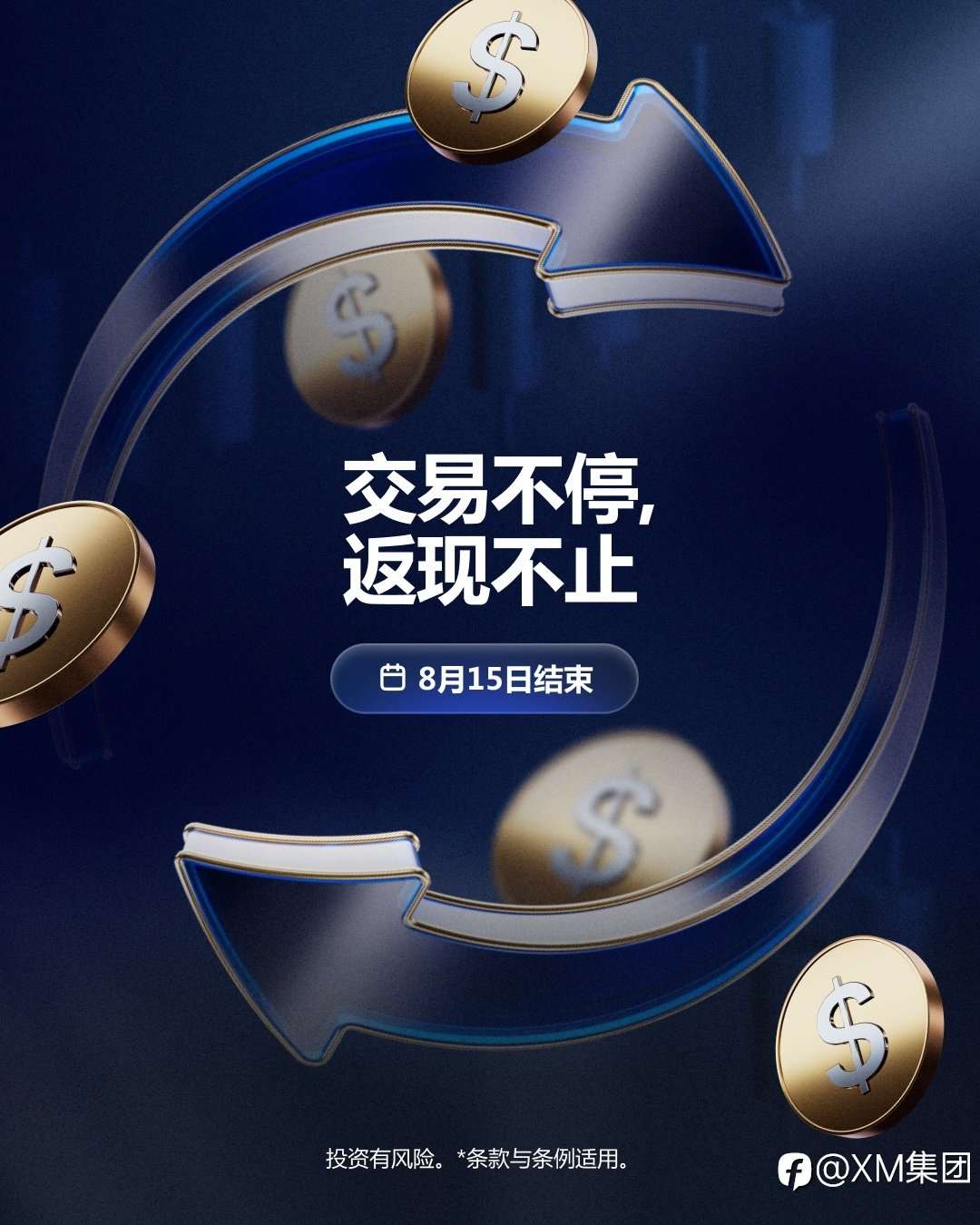 XM限时福利：交易手数越多，返现奖励越多！