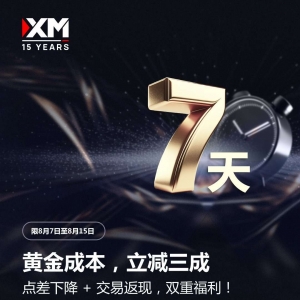 交易黄金，成本立减三成！XM外汇双重福利限时回馈