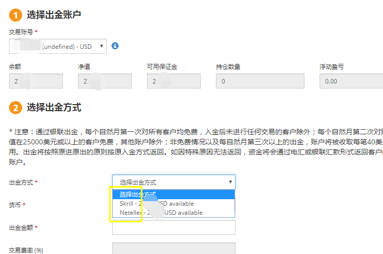 关于智汇ThinkMarkets出金没有银联选项的解决方法
